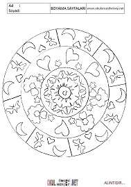 Mandala boyama sayfaları